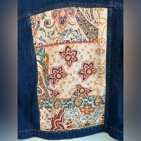 BRIT.NY DENIM JACKET with silk accent - Picture 4 of 14